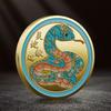 Moedas Commemorativas de Metal Personalizadas, Moedas de Ouro e Prata, Moedas Zodiacais Commemorativas do Ano da Serpente, Insígnias de Metal, Medalhas, Brindes Corporativos, Personalizado
