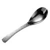 Cuchara para sopa martillada de acero inoxidable 410 Cuchara de postre para el hogar Cuchara de hotel Nueva Chinoiserie Cuchara de Earl Cuchara de alto valor