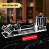 Porta lápices de cristal creativo, elegante y lindo, multifuncional, caja de almacenamiento de tarjetas de visita de alta gama, regalo souvenir personalizado para eventos de empresa