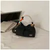 Bolsa de Tecido Grande Capacidade Casual Simples 2026 Novo Estilo Simples Moda Coreana Alça Larga de Ombro Ajustada Bolsa de Ombro Único Transversal