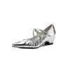 Zapatos Mary Jane Blancos para Mujer, Nuevo Estilo de Primavera, Estilo Francés Suave, Piel Genuina Ultra Suave, Correa Cruzada, Tacón Oculto, Boca Baja, Zapatos de Salón Modernos