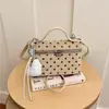 2026 Lunares Nueva Moda Colgante PU Textura de Moda Bolso Cruzado de Hombro Único Bolso de Mano Caja Cuadrado Pequeño