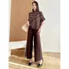 Traje de Alta Gama para Primavera y Otoño, Casual Deportivo para Mujer, Ligero de Alta Gama, Edad Madura Rejuvenecedor, Estilo Coreano, Top Suave, Adelgazante, Traje de Dos Piezas