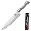 Cuchillo de chef de acero inoxidable, mango hueco, cuchillo para rebanar antideslizante, cuchillo afilado para pelar frutas Asakh-No.683