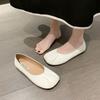 Zapatos de Abuela para Mujer Zapatos Planos 2025 Nuevo Estilo Coreano Versátiles Cuatro Estaciones Zapatos de Tacón Fruncidos Planos para Mujeres Embarazadas