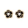 Brincos de Pérola com Flor de Camélia Elegante Mais Vendidos no Exterior Brincos de Luxo Leve com Sensação de Alto Padrão Nova Moda Brincos de Prato para Incenso de Mosquito