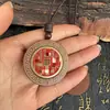 Entrega Montanha Longhu Montanha Taishanglaojun Bolsa Qian Bagua Borda de Seda Prateada Inlaid Pingente Pingente Artesanato de Estrada Suprimentos