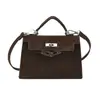Bolso Kelly Frosty de Moda Otoño e Invierno para Mujer 2025 Nuevo Diseño de Nicho Bolso de Mano con Cierre Bolso de Hombro de Gama Alta