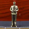 Estátua de Presidente em Latão Cobre Puro Decoração de Escritório Sala de Estar Casa Ornamento de Meio Corpo Tamanho Grande