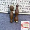 Bálsamo para Ojos de Cuerno de Sándalo Morado, Palo Masajeador para Ojeras de Flor de Loto, Relajación de Puntos de Acupuntura Ocular de Sándalo Real, Cuidado de Ojos