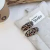 Nuevo Pasador de Acetato de Moda con Estampado de Leopardo Retro, Simple y Versátil, Pinza Lateral de Gama Alta, Pinza de Pato, Pasador para Cabello Roto