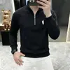 Sudadera de algodón pesado para hombre de 400 g, nueva moda otoño 2026 marca de tendencia sudadera con cuello alto bordado para hombre, al por mayor