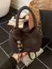 Bolso de Mano Grande de Apariencia Retro 2025 Nuevo Bolso Cruzado de Moda Bolso de Hombro Tipo Cubo Sencillo para el Trabajo