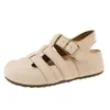 Sandálias Fechadas Birkenstock Femininas Verão Uso Externo 2026 Novo Estilo com Saias para Trabalho Sapatilhas Confortáveis para os Pés Sola Macia Sandálias Romanas