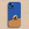 Funda protectora para teléfono móvil Apple 15promax con diseño de Golden retriever soñoliento, bonita caricatura para iPhone 14plus 13/12