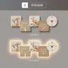 Pintura Decorativa para Sala de Estar de Elefante Estilo Wabi-Sabi Pintura Colgante de Pared para Fondo de Sofá de Gama Alta Lámpara de Pared Reloj Creativo Simple Moderno