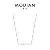 Modian Venta Caliente Transfronteriza Cadena para Clavícula con Alfabeto Inglés Plata de Ley S925 para Mujer Simple Elegante Moda Ins Estilo Apilado Collar