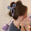 2025 Novo Clipe de Tubarão Roxo Colorido de Verão para Mulheres com Grande Volume de Cabelo e Clipe de Moda High-End na Parte de Trás da Cabeça