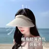 Chapéu de Sol de Aba Larga para Mulheres, Proteção UV, Chapéu de Sol com Top Aberto, Chapéu de Sol que Cobre o Rosto para Viagens à Praia, Novo Modelo 2026