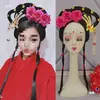 Adereço de cabeça de drama peruca de traje antigo adereço de cabeça de dama antiga ópera adereço de cabeça da ópera Yue Hua Dan adereço de cabeça peruca de ópera Huangmei adereço de cabeça