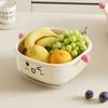 Cesta Lavadora y Escurridora de Verduras Multifuncional de Doble Capa, Cesta Grande de Cocina que se Puede Invertir, Cesta Escurridora de Frutas y Verduras a Prueba de Polvo