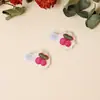 Pinzas para el Cabello Bordadas de Fresa y Cereza para Bebé, No Dañan el Cabello, Pinzas para el Cabello Totalmente Cubiertas de Tela para Niñas, Pinzas para el Cabello Lindas para Cabello de Bebé, Al Por Mayor