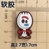 Bustos de Dibujos Animados Buzz Lightyear Ojo Tres Accesorios DIY Funda para Teléfono Móvil Agujero Decorativo Chanclas Taza de Agua Parche para Refrigerador
