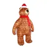 Oso de Navidad Inflable Transfronterizo de 2.1 m con Luz LED Oso Marrón de Navidad Modelo Inflable para Decoración de Patio y Centro Comercial Exhibición Exterior