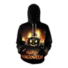 Sudadera con Capucha y Estampado Digital 3D de Calavera de Halloween 2022 Nueva para Parejas Moda para Hombre