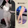 Lencería sexy de Kou Ni con tirantes y cuello halter, body apasionado de entrepierna abierta para mujer, deseo puro, pecho revelador, encaje, tentación transparente