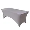 Funda elástica para mesa de comercio exterior de 4 pies y 6 pies, funda para mesa de cóctel, funda de mesa rectangular para conferencias, bodas y banquetes, mantel elástico