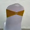 Tiras Elásticas Sem Laço com Fivelas de Strass, Cobre de Cadeira para Eventos de Banquete de Hotel, Casamento, Círculo Decorativo, Cinto, Laço para Encosto de Cadeira