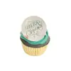 Decoración para Cupcakes de Navidad Estilo Transfronterizo Láser Marcado Suministros para Fiesta Navideña Disco Acrílico