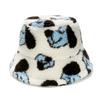 Amazon Transfronterizo Otoño e Invierno Nuevo Sombrero de Cuenca de Felpa Estilo Coreano para Mujer con Estampado de Perro Lindo Sombrero de Pescador de Piel de Cordero para Mujer Invierno