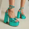Sandalias de Verano 46 Amazon Europeas y Americanas Impermeables Plataforma 44 Sandalias de Punta Abierta para Mujer Transfronterizas Zapatos de Mujer con Tacón Ultra Alto y Hebilla Tacón Grueso