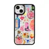 Funda de Teléfono Acrílica Graffiti Escarcha de Verano para iPhone 17 Pro, Agujero Grande Apple 16, Duodécima Generación