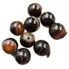 Cuentas Redondas de Ágata Envueltas en Seda de 14 mm, Cuentas Sueltas, Pulsera de Ágata Rayada Color Café, Collar, Accesorios para Joyería, Cuentas