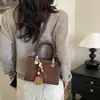 Elegante y moderno bolso pequeño cuadrado con estampado de leopardo, nuevo modelo de principios de otoño 2026, bolso de mano simple y moderno para el trabajo y los desplazamientos