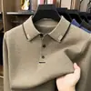 Artículo popular para transmisiones en vivo: Suéter de punto con cuello, engrosado y antipilling para hombre, capa base cálida casual de alta gama para otoño e invierno