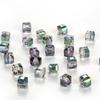 Cuentas cuadradas de cristal multifacético de 8 mm, cuentas de azúcar sueltas, accesorios de joyería DIY hechos a mano con agujeros