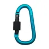 Aleación de aluminio No.. 8 Hebillas de Nuez Grandes Tipo D, Hebilla de Escalada de Colores, Engrosada de 8 CM con Hebilla de Tuerca de Bloqueo, Hebilla de Mochila de Aleación de Aluminio