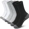 Calcetines para hombre color liso a juego calcetines deportivos talla grande transfronterizos comercio exterior calcetines de baloncesto algodón transpirable otoño e invierno negro y blanco gris