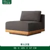 Conjunto de Sofá e Mesa de Centro Nórdico para Exterior para Pátio, Jardim, Varanda de Hotel, Resistente à Água e ao Sol, Móveis de Madeira Maciça para Lazer ao Ar Livre