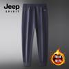 2024 otoño e invierno nuevo pantalón casual de polar forrado de polar transpirable cómodo cálido bloqueo de temperatura elástico casual simple moda