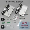Rueda de Colgador para Puerta Corredera de Vidrio de Alta Resistencia de Acero Inoxidable Rueda de Carril para Colgador de Puerta Corredera de Vidrio Clip de Colgador para Vidrio Templado Tipo Fijo de Polea