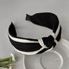 Chanel Estilo Largo Aba Larga Cabelo Hoop Feminino Outono e Inverno Preto e Branco Simples Cranial Top Cabelo Cartão Jóias Retro High-grade All-match Headwear