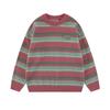Suéter a rayas para hombre y mujer, otoño e invierno, estilo japonés, estilo retro, marca de moda, estilo perezoso, cuello redondo, suelto, combina con todo, suéter para pareja.