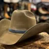 Amazon Transfronterizo Sombrero Vaquero de Lana para Hombre Sombrero de Jazz Popular en Europa y América Sombrero de Otoño e Invierno 96% Lana Pura