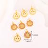 DIY frisado pulseira colar buraco contas tridimensionais banhado a cobre 18K ouro real estilo chinês pingente de gota de ouro antigo