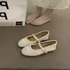 Nuevos Zapatos de Fiesta de Noche de Correa Única de Boca Baja Estilo Francés de Comercio Exterior Primavera/Verano 2026 Para Mujer 2026 Nuevo Malla Transparente Transpirable